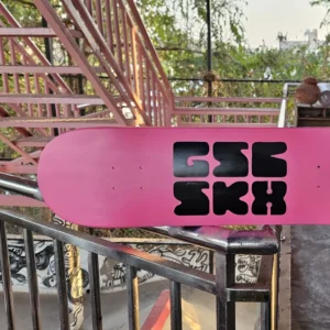GSCSK8 LOGO deck Black on Pink